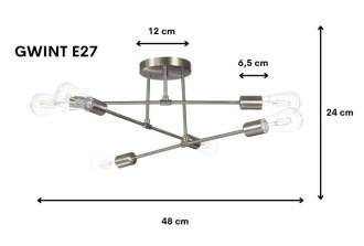 Lampa sufitowa MULTI PATYCZAK silver 6