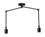 Lampa sufitowa metalowa podwójna EW006 czarna DUO