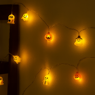 Lampki girlanda świetlna HALLOWEEN duszki dynie