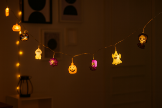 Lampki girlanda świetlna HALLOWEEN dynie duchy mumie