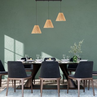 Lampa potrójna listwa czarna Africa trawa morska PHU03