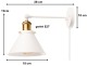 Kinkiet metalowy Rustic EW003 white z kloszem  stożek i kablem wymiary.jpg