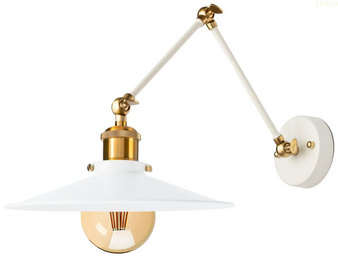 Kinkiet metalowy regulowany płaski Retro biał.jpg