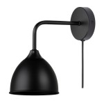 Kinkiet ścienny retro Rustic owal czarny z kablem