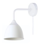 Kinkiet ścienny retro Rustic owal biały z kablem