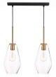 Lampa wisząca na listwie podwójna Paris długa szklana clear.jpg