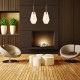 Lampa wisząca podwójna szklana amber Paris slim do salonu, kominka, loft glamour .jpg