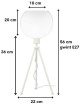 Lampka stołowa nocna Neptun Mini white plus Venus milky 20cm wymiary.jpg