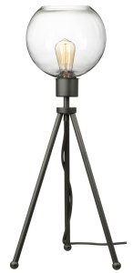 Lampa stojąca czarna NEPTUN Mini z kula clear venus