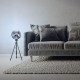Lampka stołowa Neptun Mini black plus szklana kula grey do salonuu.jpg