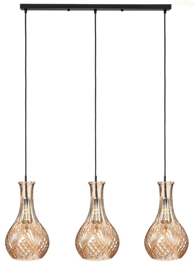 Lampa wisząca listwa czarna potrójna karafka amber EP016 5C-A.jpg