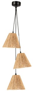 Lampa wisząca czarna TRIO trawa morska PHU03