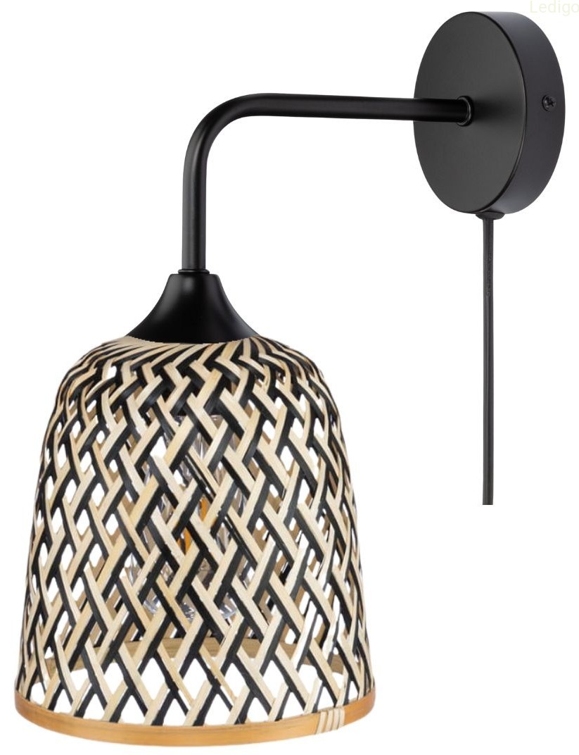 Kinkiet kolanko Rustic EW8 black cable plus PHU15E.jpg