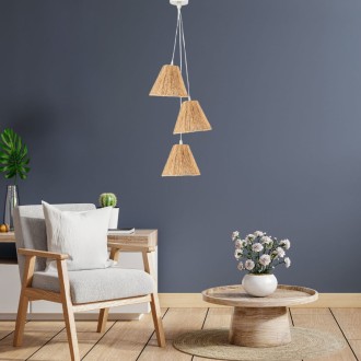  Lampa wisząca biała TRIO trawa morska PHU03