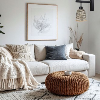 Kinkiet ścienny metalowy czarny abażur bambus PHU15E