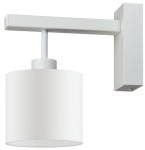 Kinkiet ścienny metalowy biały abażur Deluxe 