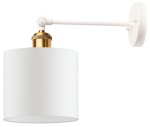 Kinkiet regulowany metalowy Antic Brass biały Deluxe 