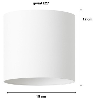 Abażur walec  Oro Deluxe biały 15cm ZLA7231