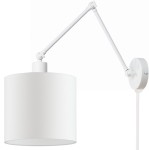 Kinkiet loft łamany metalowy abażur walec biały Deluxe