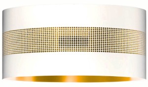Abażur walec ażurowy Oro Deluxe biały złoty środek 40cm ZLA7228 