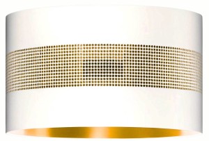 Abażur walec ażurowy Oro Deluxe biały złoty środek 35cm ZLA7228