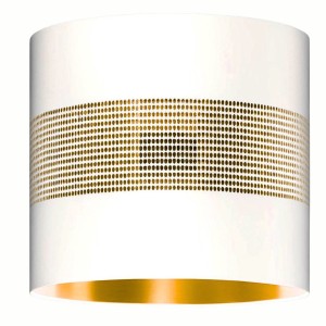 Abażur walec ażurowy Oro Deluxe biały złoty środek 20cm ZLA7228 