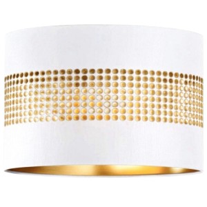 Abażur walec ażurowy Oro Deluxe biały złoty środek 30cm ZLA7228 