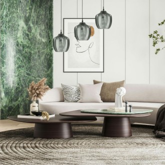 Lampa wisząca listwa potrójna Chevron szałwiowa