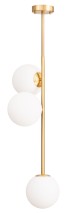 Lampa wisząca złota Milano Orb mleczne kule.jpg