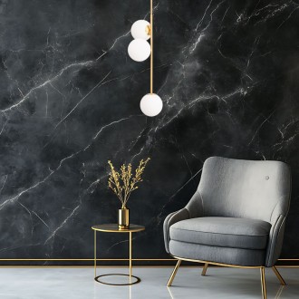 Lampa wisząca złota Milano Orb mleczne kule 