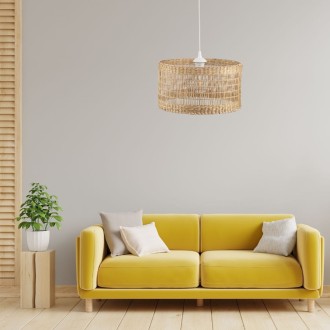 Lampa wisząca BOHO Africa trawa morska walec 35cm TH2A