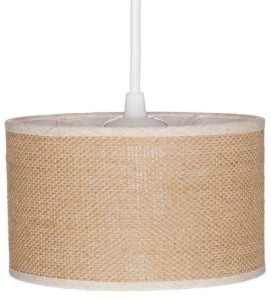 Lampa wisząca z abażurem BOHO juta walec 25cm ZLA7230