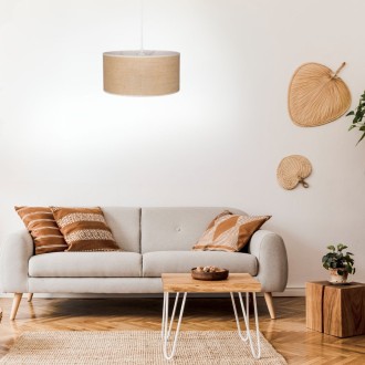 Lampa wisząca z abażurem BOHO juta walec 40cm ZLA7230 
