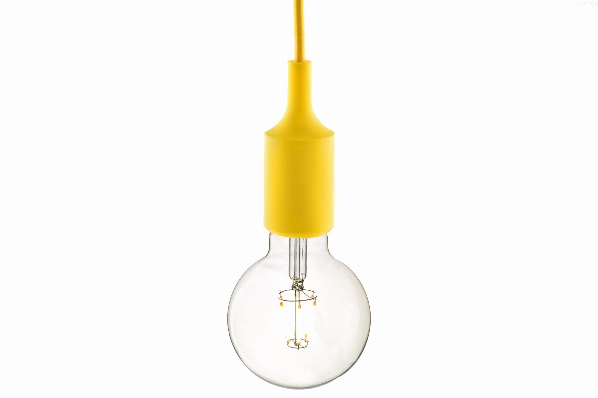 Lampa wisząca oprawa E27 zwis ŻÓŁTA silikonowa