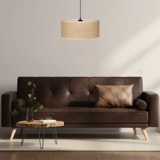 Lampa wisząca z abażurem BOHO juta walec 40cm ZLA7230 