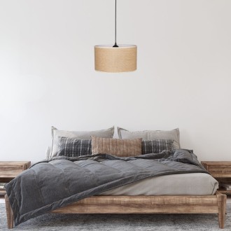Lampa wisząca z abażurem BOHO juta walec 30cm ZLA7230 
