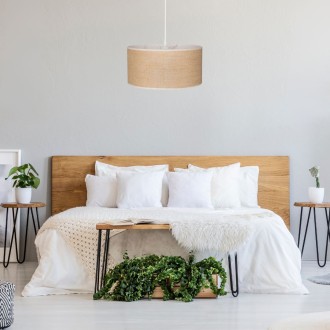 Lampa wisząca z abażurem BOHO juta walec 35cm ZLA7230 