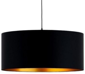 Lampa wisząca z abażurem ażurowa ORO Deluxe czarna 40cm ZLA7229
