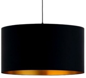 Lampa wisząca z abażurem ażurowa ORO Deluxe czarna 35cm ZLA7229