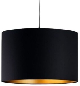 Lampa wisząca z abażurem ażurowa ORO Deluxe czarna 30cm ZLA7229