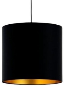 Lampa wisząca z abażurem ażurowa ORO Deluxe czarna 20cm ZLA7229