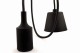 Lampa wisząca oprawa E27 zwis CZARNA silikonowa