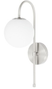 Kinkiet silver Milano Grace mleczna kula