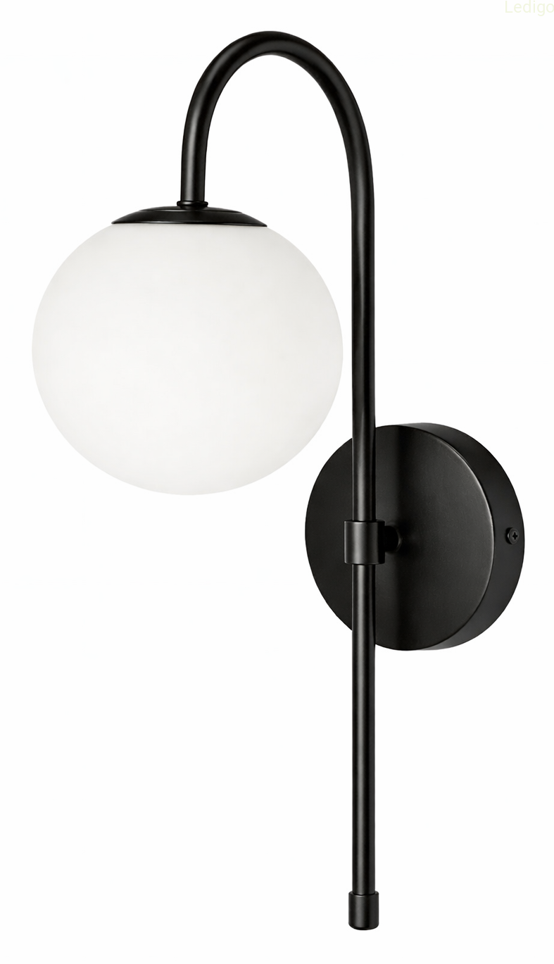 Kinkiet black Milano Grace mleczna kula.PNG