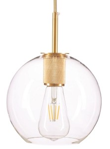 Lampa wisząca szklana przezroczysta MADRID kula