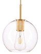 Lampa wisząca szklana przezroczysta MADRID kula główne złoty kabel.jpg