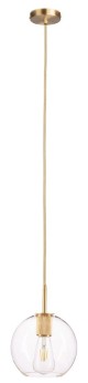 Lampa wisząca szklana przezroczysta MADRID kula złoty kabel.jpg