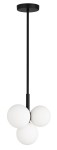 Lampa wisząca czarna Milano Bubbles mleczne kule  