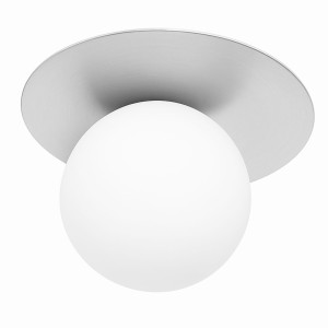Plafon kinkie silver Milano Aura mleczna kula  