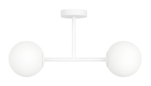 Lampa sufitowa Milano white mat podwójna mleczne kule  EP1C28